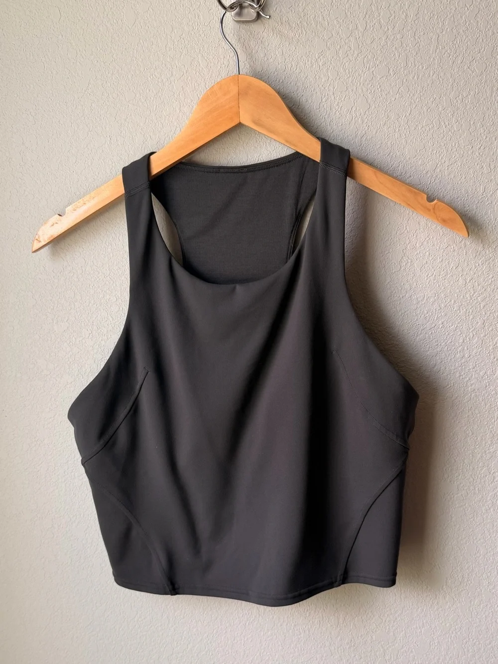 lululemon athletica Black Athletic Crop Razor Back Tank Top
